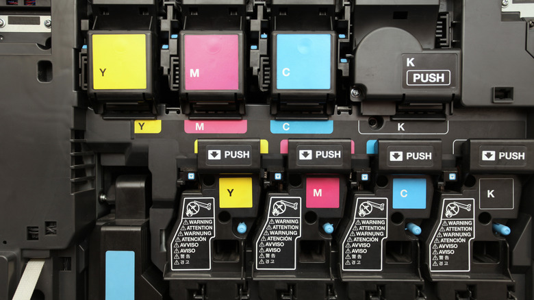 Printer CMYK ink cartridges