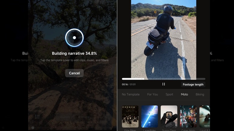 Insta360 app with AI Director editing capability