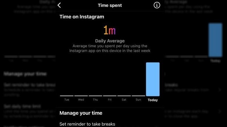 The activity tab on Instagram