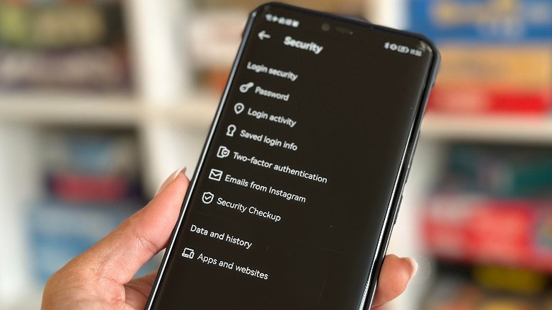 Instagram App old security settings