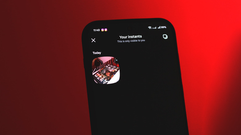 Instagram Instants on a phone