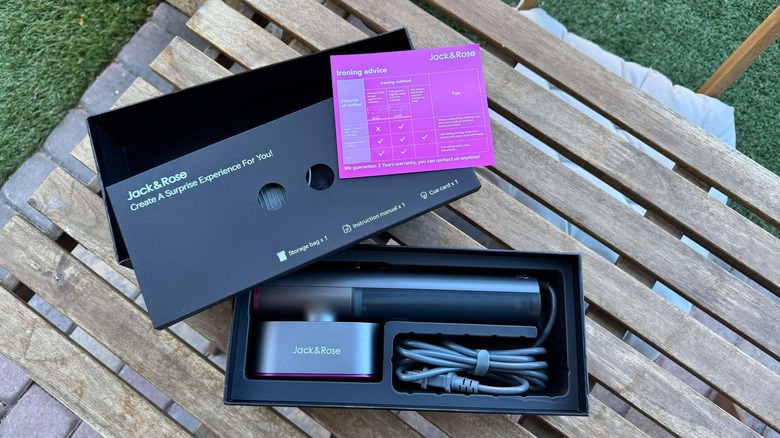 The Jack & Rose steamer box and its contents are laid out on top of a table