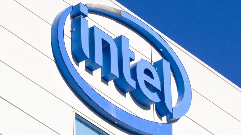 Intel building sign