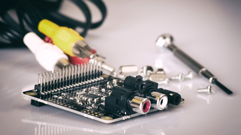 Pi with audio cables