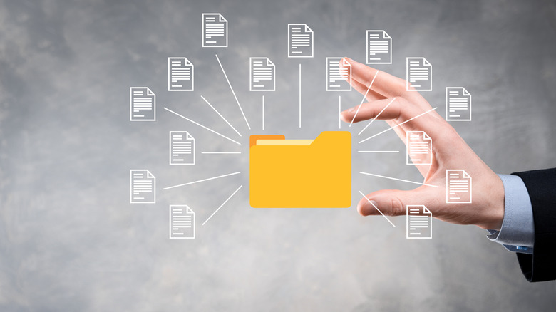 Folder with computer files