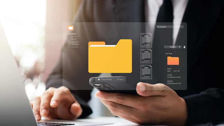 Smartphone data files concept art