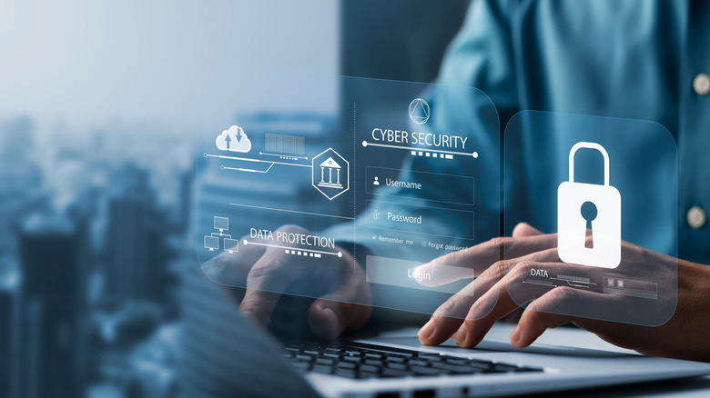 Cyber security computer concept art