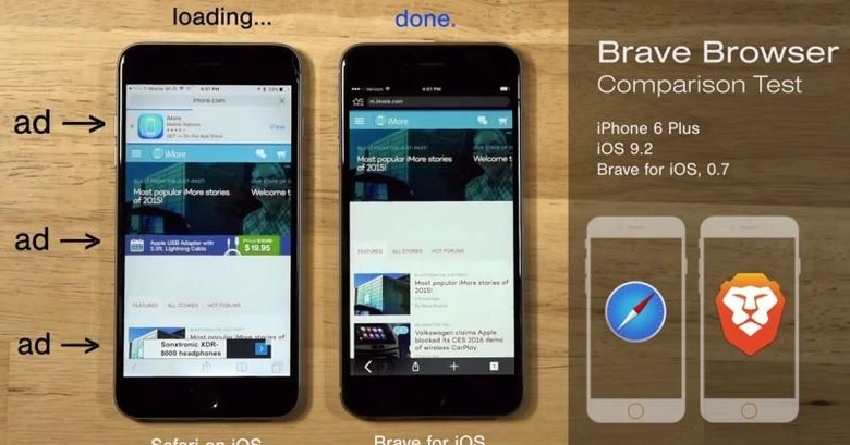 iOS browser Brave reveals payment system for blocking (or viewing) ads