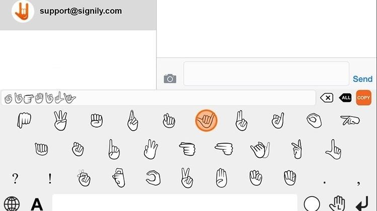 iOS keyboard app Signily lets users type with sign language