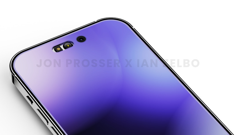 iPhone 14 Pro Face ID render.