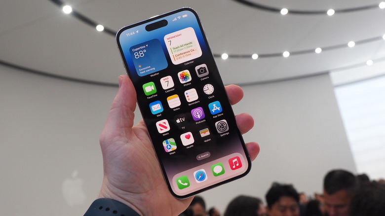 iPhone 14 Pro in hand