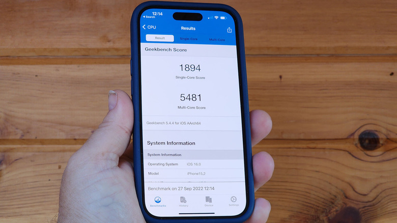 Geekbench scores