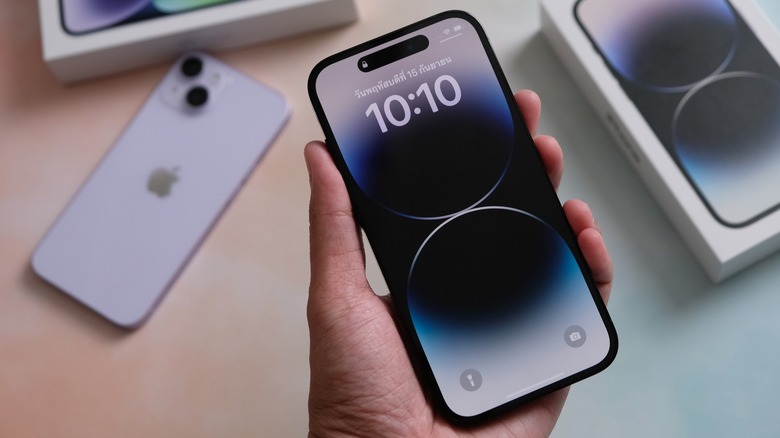 Someone holding iPhone 14 Pro