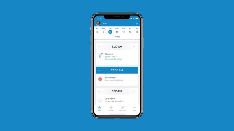 Medisafe interface