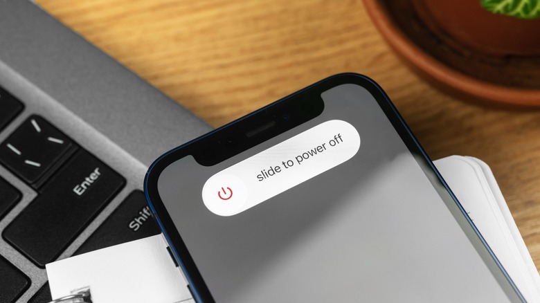 iPhone slide to power off