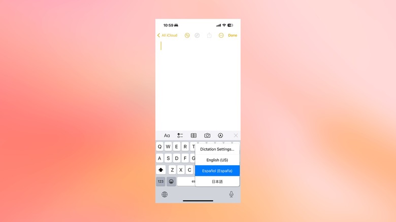 iPhone Dictation