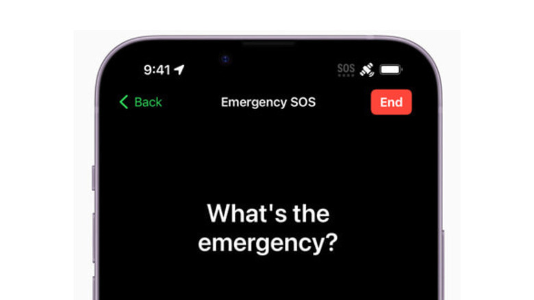 iPhone in SOS mode