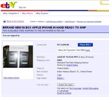 eBay iPhone