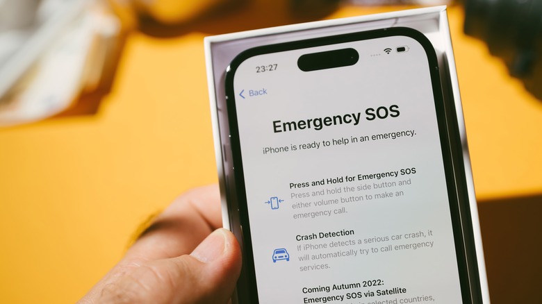 Emergency SOS feature on iPhone