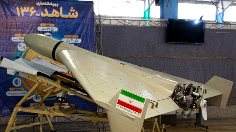 Shahed 136 drone on display.