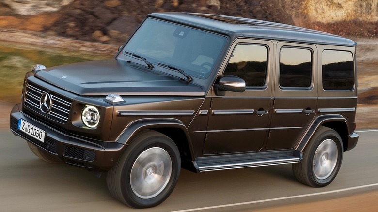 Mercedes G550 road driving