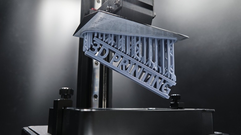 resin printed part completed