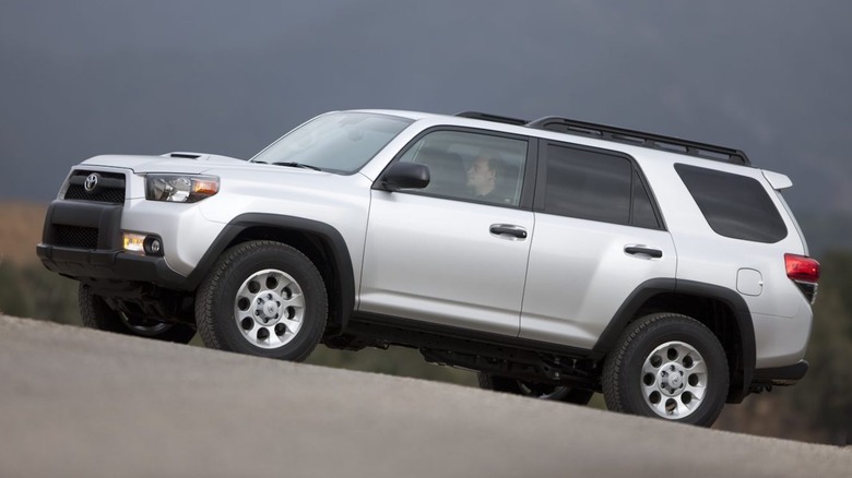 2010 Toyota 4Runner driving up a hill