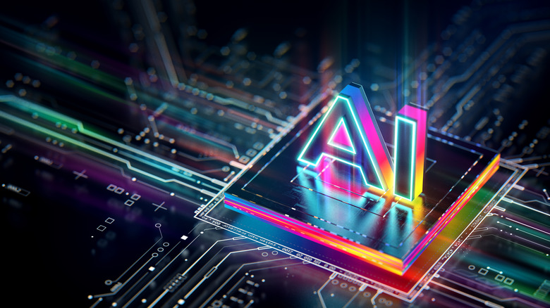 the letters AI on a CPU illustration