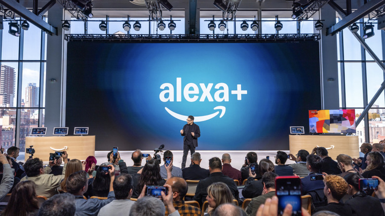 Amazon's Panos Panay describing Alexa+ on stage.