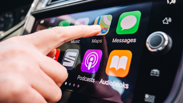 Person using CarPlay