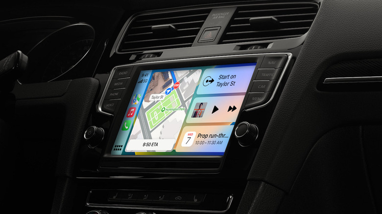 Apple CarPlay on car infotainment screen