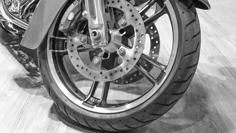 A Motorcycle Wheel
