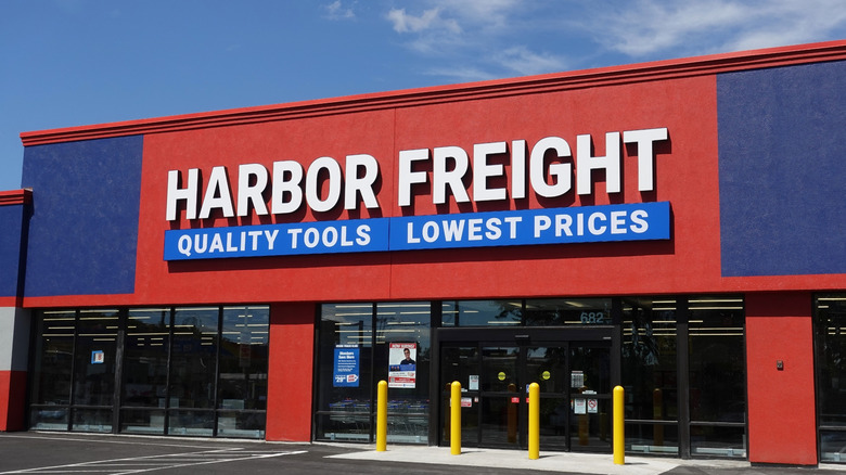 A Harbor Freight store in the daytime.