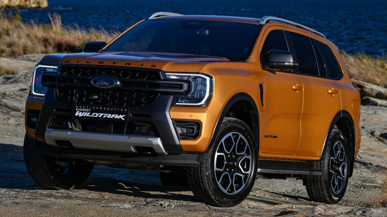 Yellow 2024 Ford Everest Wildtrak in yellow