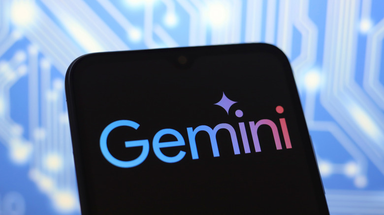 Google Gemini logo displayed on smartphone