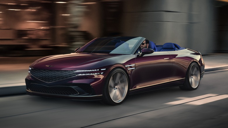 Genesis X Gran Convertible Concept, front 3/4 view