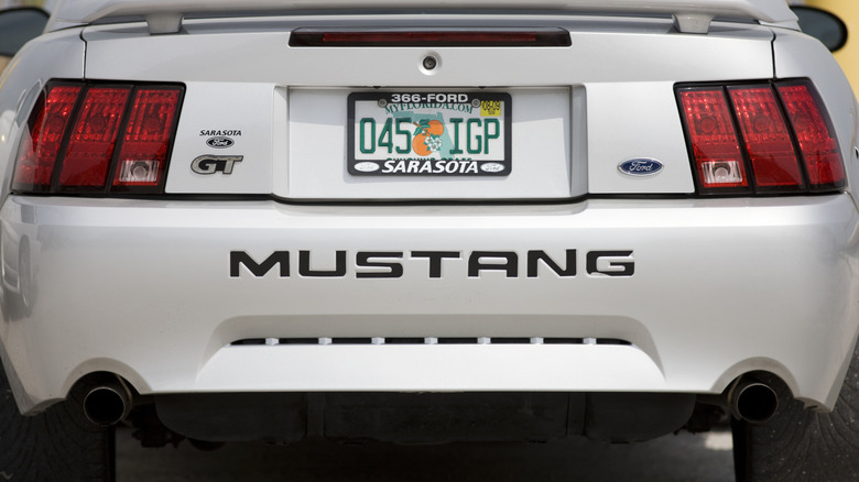 Back of special Mustang GT with Florida license plate