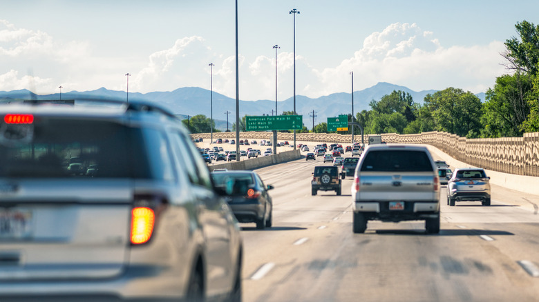 US traffic on a freeway