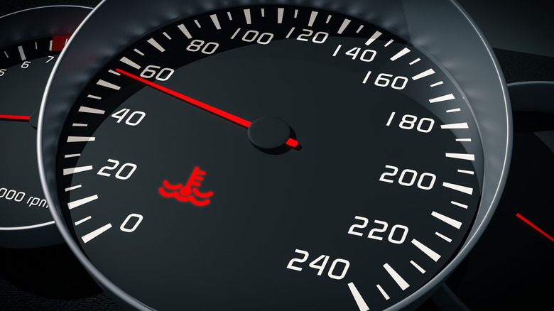 Red coolant warning light