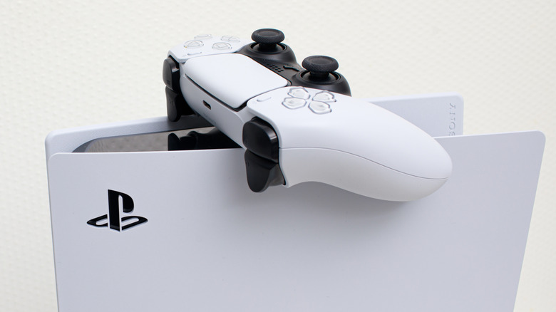 PS5 controller on top of PS5