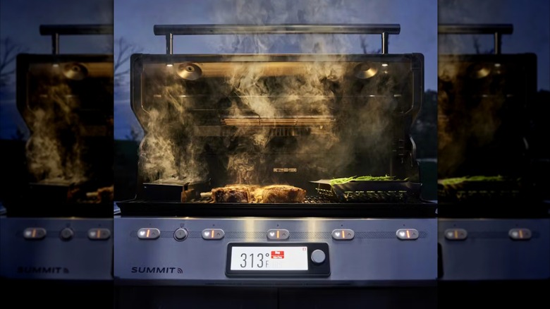 Weber's Smart FS38X Gas Grill with food