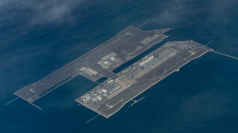 Bird's eye view of Kansai International Airport