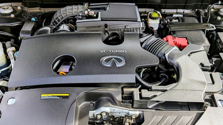 Nissan VC-Turbo KR20DDET engine inside an engine bay