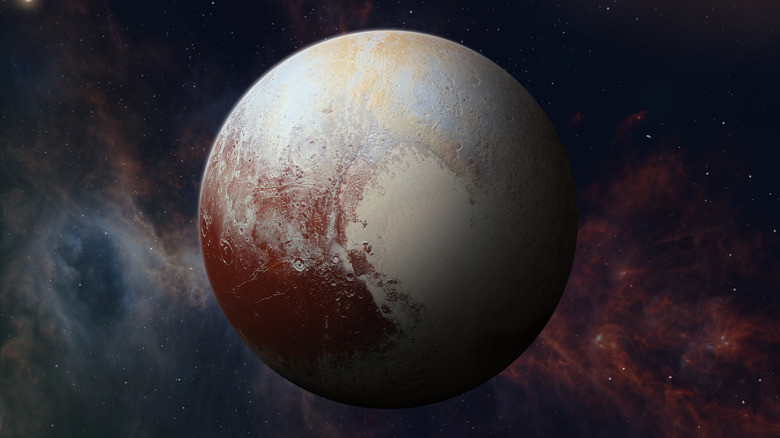 Pluto in space concept artwork