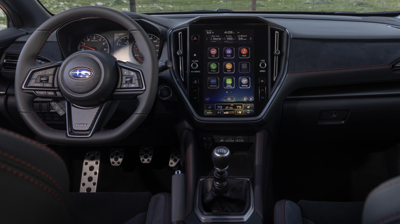Subaru WRX interior with manual shifter