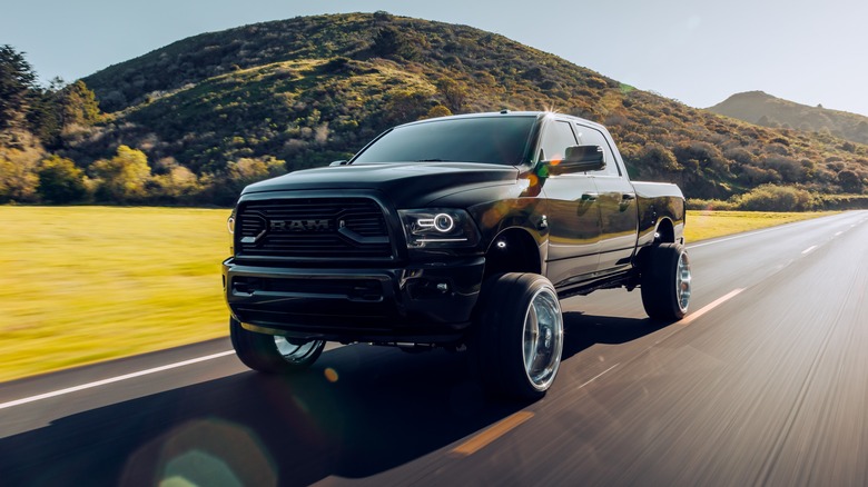 Dodge Ram with Cummins driving