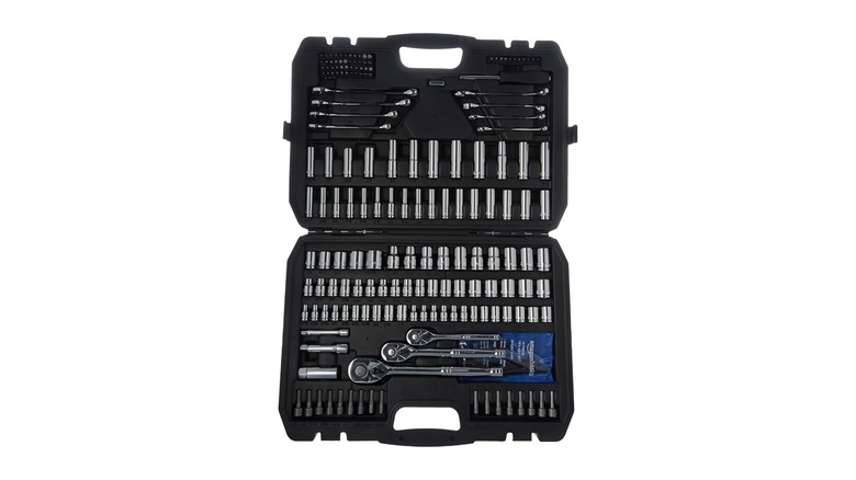 Mechanic Socket Tool Set on white background