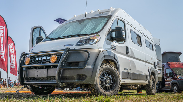 Ram ProMaster parked on grass