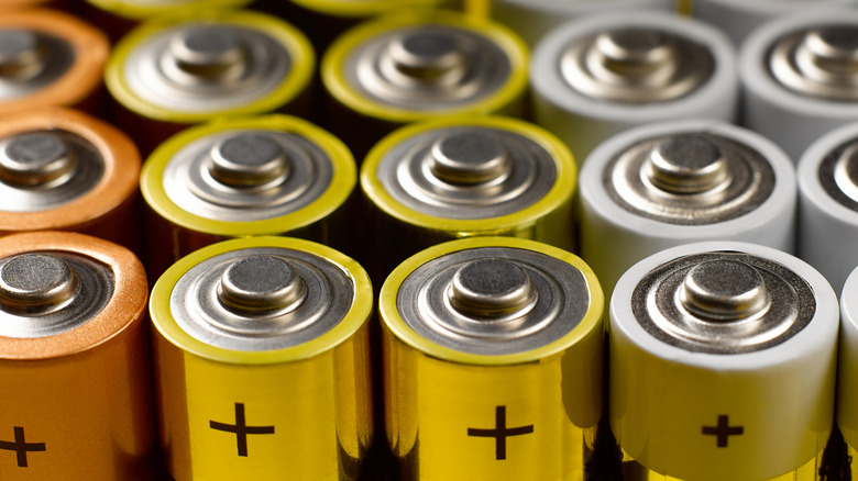 assortment of AA batteries