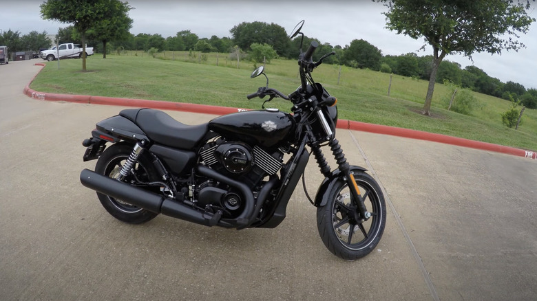 Side shot of a Harley-Davidson Street 750